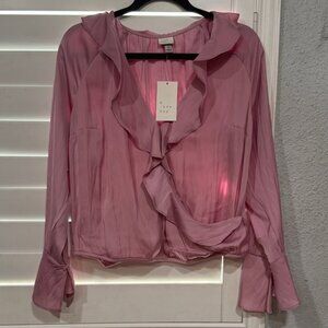 a new day Pink Ruffled Blouse